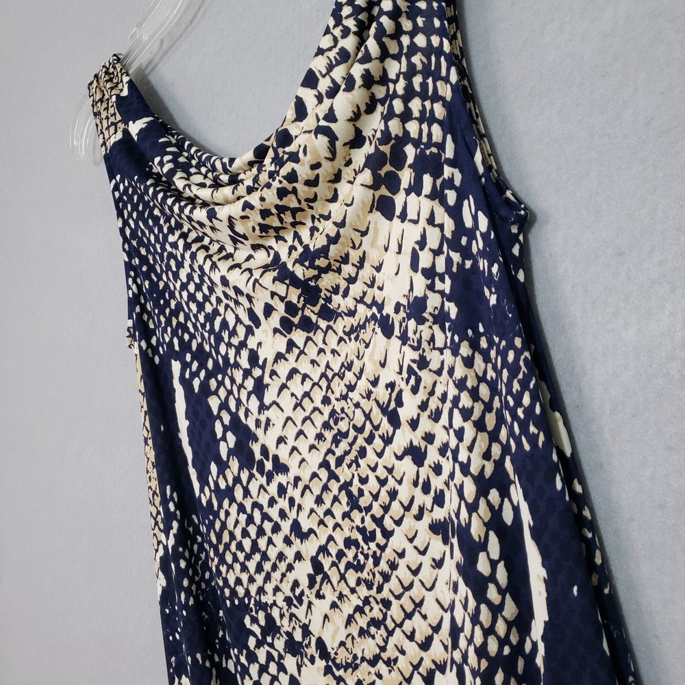 Diane von Furstenberg Womens 2 Mercedes Silk Dress Snakeskin Cowl Neck Mobwife‎